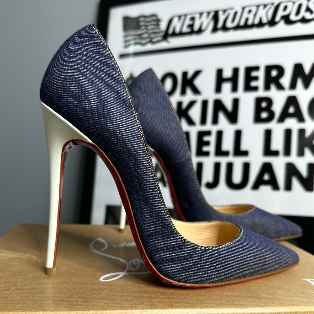 Christian Louboutin So Kate - Denim Size 36 NIB!
